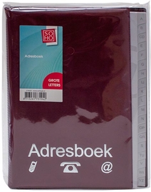 SOHO Optivision adresboek, 14,8 x 21 cm, PP, 4 ringen, geassorteerde kleuren