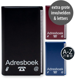 SOHO Optivision adresboek, 14,8 x 21 cm, PP, 4 ringen, geassorteerde kleuren