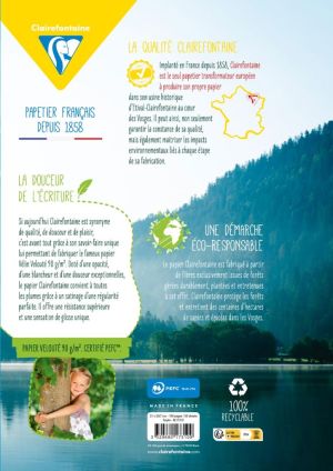 Clairefontaine liasse pour fardes Metric, ft A4, 9 trous, mobile, double, 100 pages, s&eacute;y&egrave;s