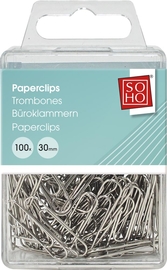 SOHO papierklemmen, 30 mm, doosje van 100 stuks