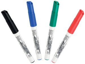 Bic whiteboardmarker Velleda 1741, in geassorteerde kleuren, etui van 4 stuks