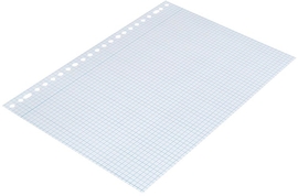 SOHO liasse pour fardes &agrave; anneaux, A4, 70 g, 23 trous, 100 feuilles, quadrill&eacute; 5 mm