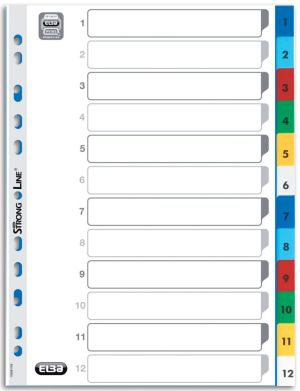 Elba tabbladen set 1-12, bedrukt