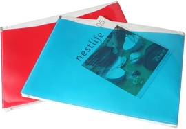 SOHO documentenmap met zipsluiting, A4, PP, geassorteerde kleuren