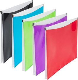 SOHO documentenmap met zipsluiting, A4, PP, geassorteerde kleuren