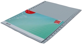 SOHO tabbladen, A4, PP, 23-gaatsperforatie, A-Z, grijs