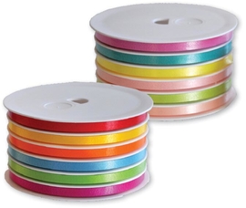 Ruban cadeau, 6 x 5 mm x 10 m, America, couleurs assorties