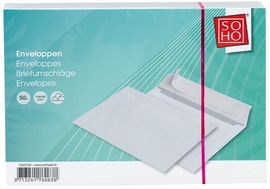 SOHO enveloppen, 114 x 162 mm (C6), stripsluiting, pak van 50 stuks
