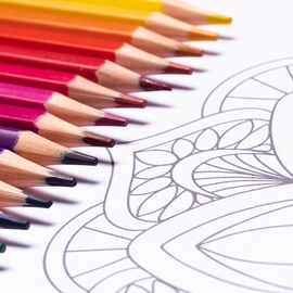 SOHO kleurpotloden, metalen doos van 12 stuks, geassorteerde kleuren