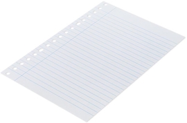 SOHO liasse pour fardes &agrave; anneaux, A5, 70 g, 17 trous, 100 feuilles, lign&eacute;