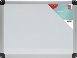 SOHO whiteboard, gelakt staal, magnetisch, 40 x 30 cm, aluminium frame