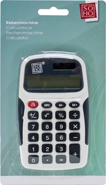 SOHO calculatrice de poche, blanc-noir