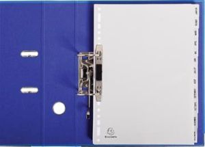 Exacompta tabbladen maandelijks A4, uit PP, 12 tabs, jan-dec, grijs, Frans