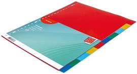 SOHO tabbladen, A4, PP, 23-gaatsperforatie, 10 tabs, geassorteerde kleuren