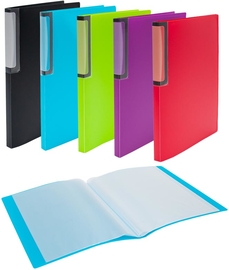 SOHO Trend showalbum, A4, PP, 20 tassen, geassorteerde kleuren