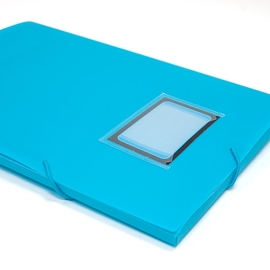 SOHO elastomap, A4, PP, 3 kleppen en elastieken, assorti