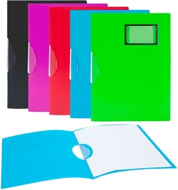 SOHO Trend klemmap, A4, PP, transparant voorblad, geassorteerde kleuren