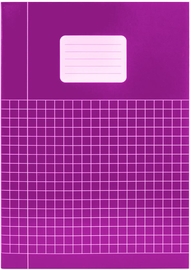 SOHO Trend schrift, A4, 40 vel, geruit 10 mm, met kantlijn, pak van 4 + 1 stuks, geassorteerde kleuren