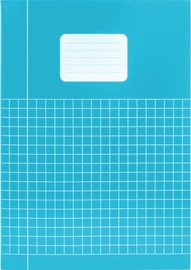 SOHO Trend schrift, A4, 40 vel, geruit 10 mm, met kantlijn, pak van 4 + 1 stuks, geassorteerde kleuren