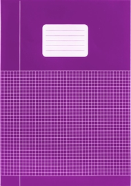 SOHO Trend schrift, A4, 40 vel, geruit 5 mm, met kantlijn, pak van 4 + 1 stuks, geassorteerde kleuren