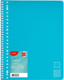 SOHO collegeblok, A4, 80 vel, gelijnd, pak van 2 stuks