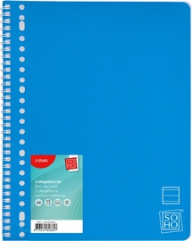 SOHO collegeblok, A4, 80 vel, gelijnd, pak van 2 stuks