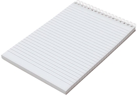 SOHO bloc-notes, A5, reliure spirale, bloc de 100 feuilles, lign&eacute;