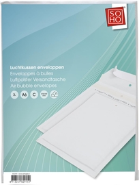 SOHO luchtkussenenveloppen, 140 x 215 mm (C), stripsluiting, pak van 3 stuks