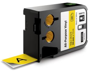 Dymo XTL tapes 24 mm, zwart op geel, vin