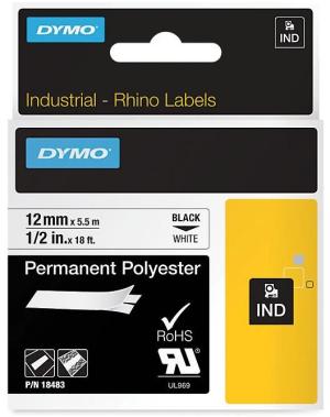 Dymo Rhino perm. tape 12 mm x 5,5 m, zwa