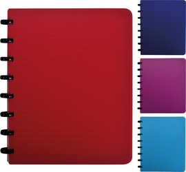 SOHO Trend schrift met ringen, A4, 80 vel, met kantlijn, gelijnd, geassorteerde kleuren