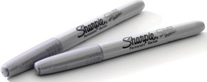 Sharpie permanente marker metallic, fijne punt, zilver