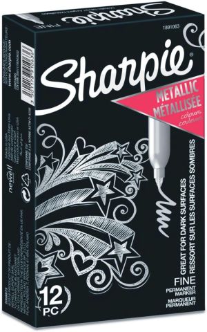 Sharpie permanente marker metallic, fijne punt, zilver