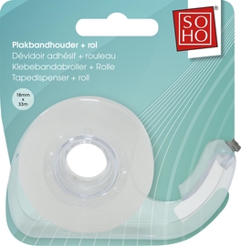 SOHO plakband, 18 mm x 33m, met afroller