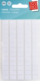 SOHO etiketten, wit, 8 x 12 mm, etui van 390 stuks