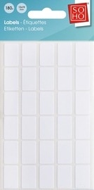 SOHO etiketten, wit, 12 x 19 mm, etui van 180 stuks