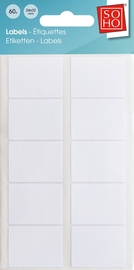 SOHO etiketten, wit, 24 x 32 mm, etui van 60 stuks