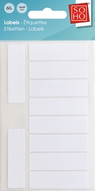 SOHO etiketten, wit, 14 x 49 mm, etui van 60 stuks