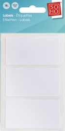 SOHO etiketten, wit, 35 x 67 mm, etui van 18 stuks