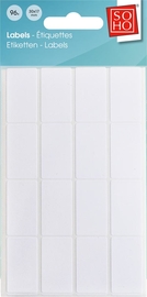 SOHO etiketten, wit, 30 x 17 mm, etui van 96 stuks