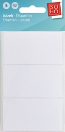SOHO etiketten, wit, 40 x 73 mm, etui van 18 stuks