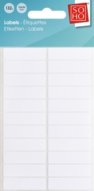 SOHO etiketten, wit, 10 x 36 mm, etui van 132 stuks