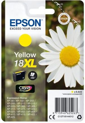 Epson inktcartridge 18XL geel, 450 pagina's - C13T18144012