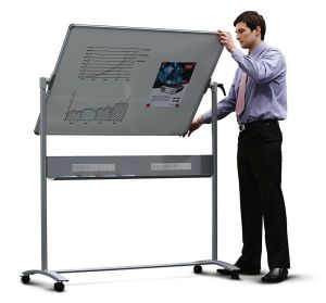 Nobo mobiel magnetisch whiteboard, kantelbaar, gelakt staal, ft 150 x 120 cm