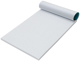 SOHO bloc-notes, A4, bloc de 100 feuilles, quadrill&eacute; 5 mm
