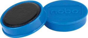 Nobo magneten, 30 mm, blauw, blister van 4 stuks