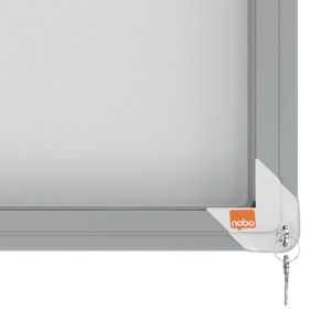 Nobo Premium Plus binnenvitrine, schuifdeuren met hoekslot, magnetisch, 8 x A4