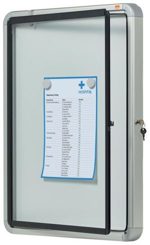 Nobo Premium Plus buitenvitrine, draaideur met slot, magnetisch, 4 x A4