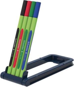 Schneider fineliner Line-Up, etui van 4 stuks in geassorteerde kleuren