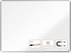 Nobo Premium Plus whiteboard, gelakt staal, magnetisch, 120 x 90 cm